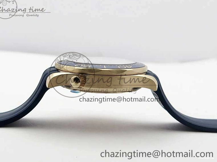 0411 2018 Seamaster Diver 300M RG Blue Ceramic VSF 1:1 Best Edition Blue Dial on Blue Rubber Strap A WeatherProof 7914